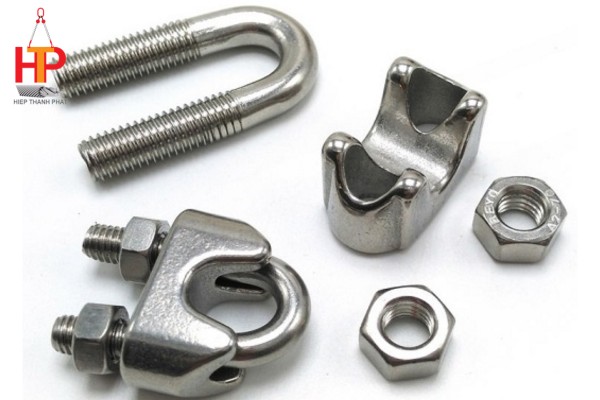 Các loại ốc siết cáp thường có cấu tạo đơn giản gồm 3 phần chính