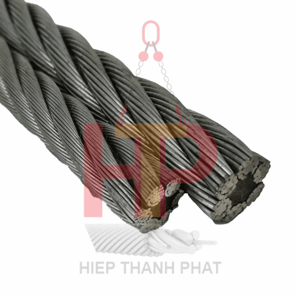 Cuộn cáp thép Hàn Quốc và tem thông tin lô hàng